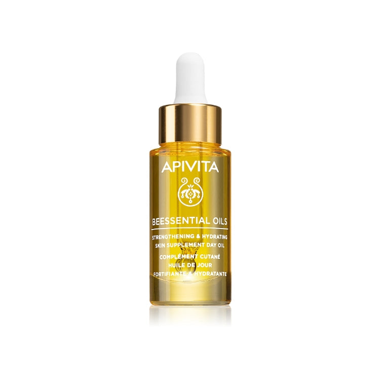 Apivita - Beessential Oils - Strengthening & Hydrating - Skin Supplement Day Oil - Complément Cutané - Huile De Jour - Fortifiante & Hydratante
