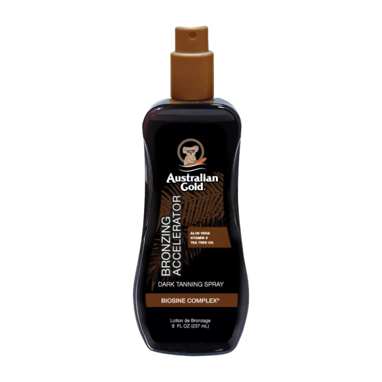 Australian Gold - Bronzing Accelerator - Dark Tanning Spray - Biosine Complex - Lotion De Bronzage
