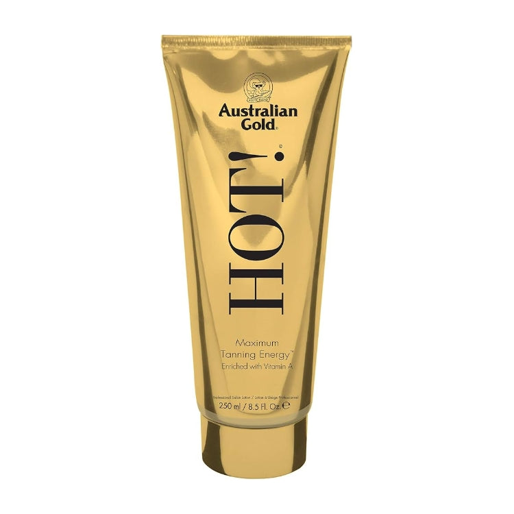Australian Gold - HOT! - Maximum Tanning Energy - Enriched With Vitamin A - Professional Salon Lotion / Lotion À Usage Professionel