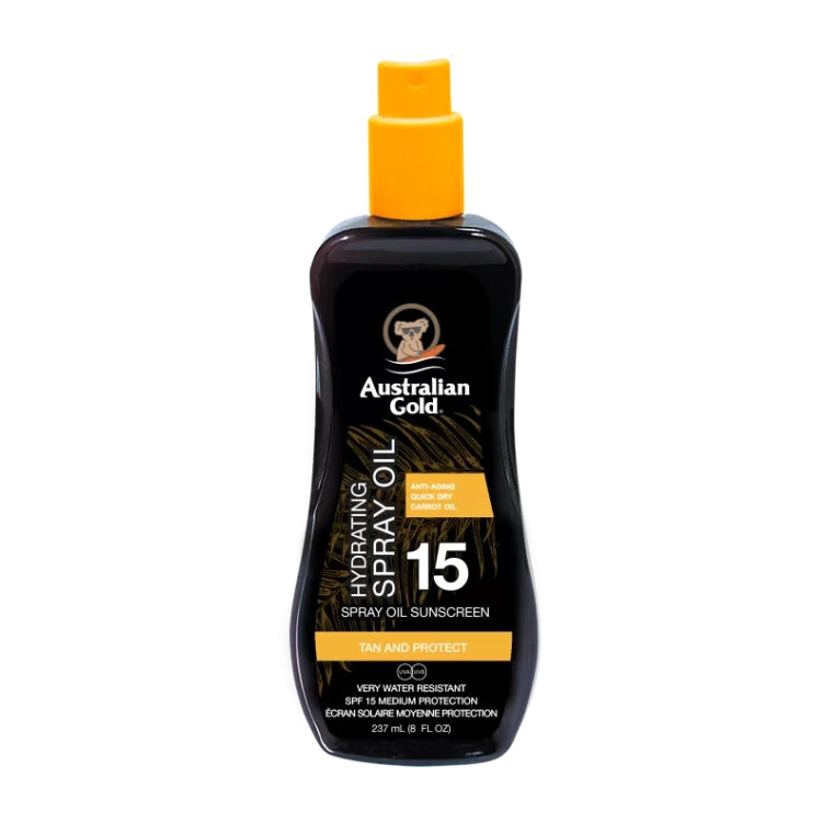 Australian Gold - Hydrating Spray Oil - Spray Oil Sunscreen - Tan And Protect - Very Water Resistant