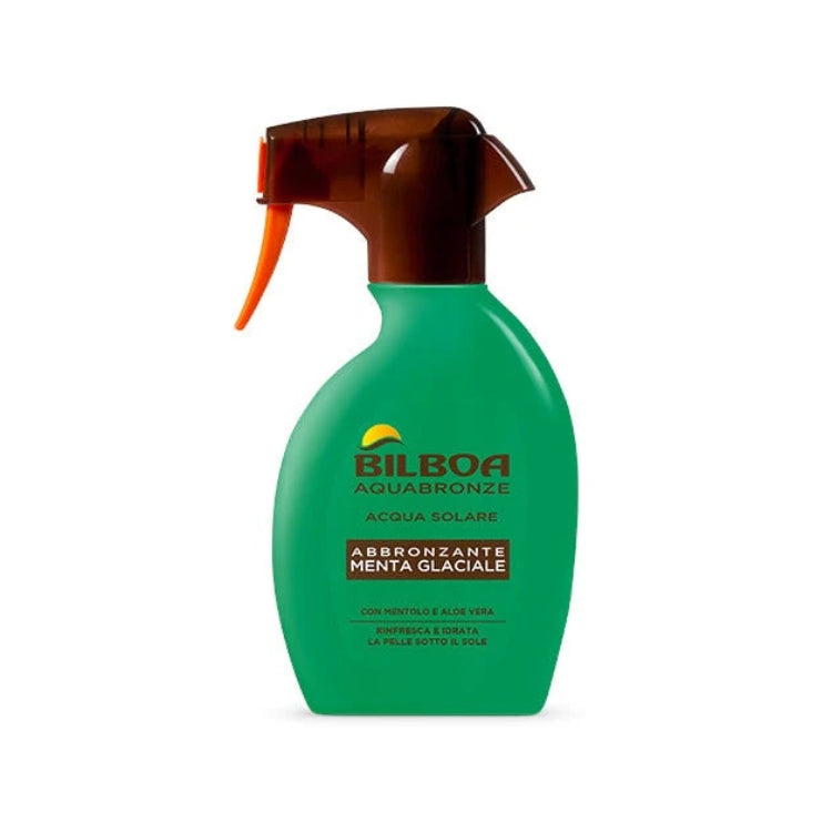 Bilboa - AcquaBronze - Acqua Solare - Abbronzante Menta Glaciale - Con Mentolo & Aloe Vera - Rinfresca & Idrata La Pelle Sotto Il Sole