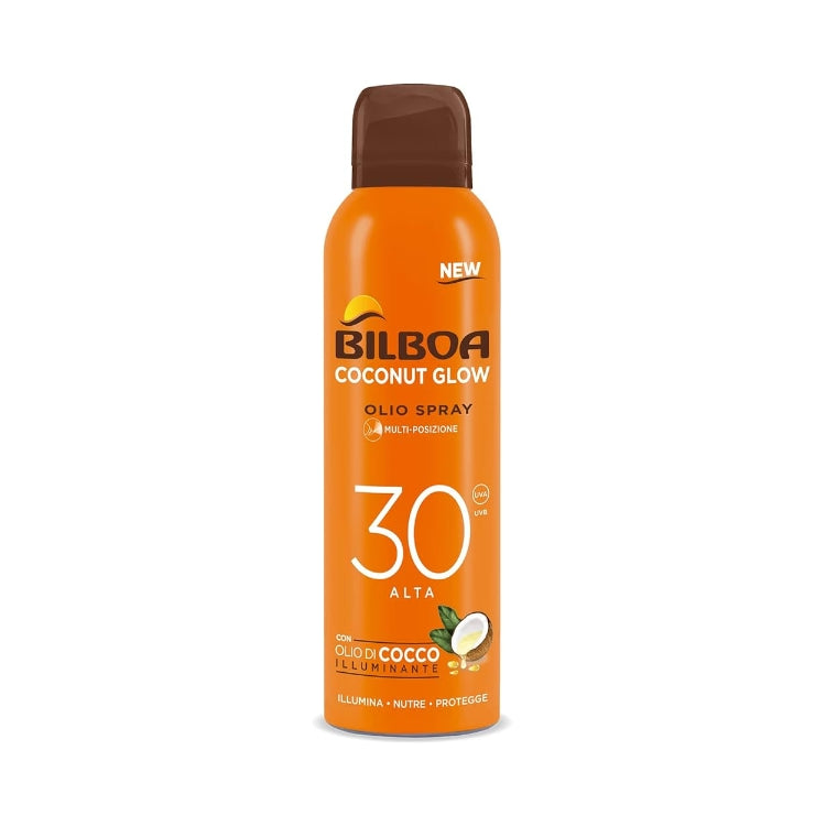 Bilboa - Coconut Glow - Olio Spray - Multi-Posizione - Con Olio Di Cocco Illuminante - Illumina-Nutre-Protegge
