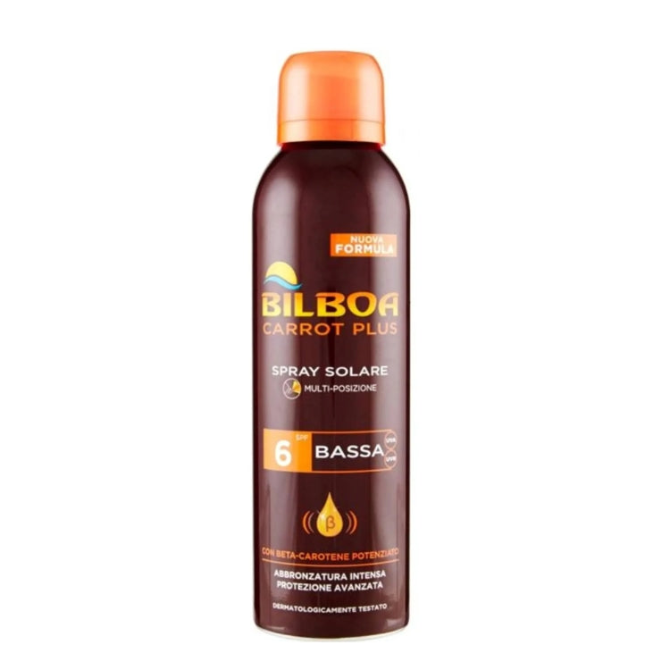 Bilboa - Carrot Plus - Spray Solare - Multi-Posizione - Con Beta-Carotene Potenziato - Abbronzatura Intensa Protezione Avanzata