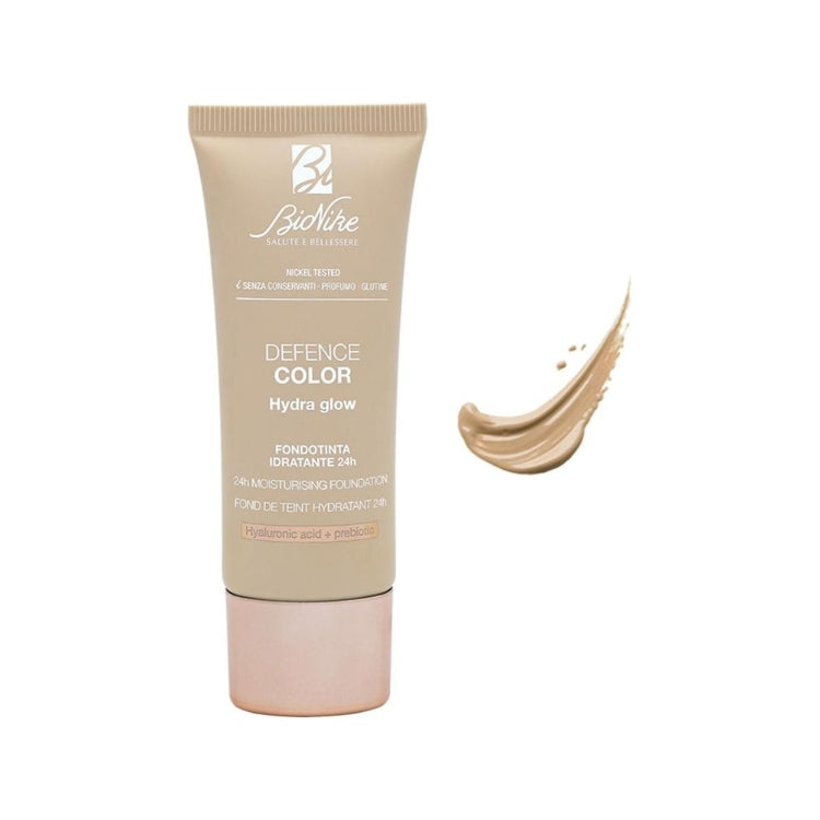 BioNike - Defence Color - Hydra Glow - Fondotinta Idratante 24H - 24H Moisturising Foundation - Fond De Teint Hydratant 24H