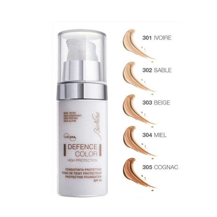 BioNike - Defence Color Hight Protection - Fondotinta Protettivo SPF 30 - Pelli Sensibili & Intolleranti