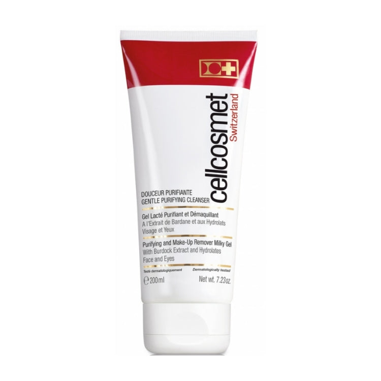 Cellcosmet Switzerland - Douceur Purifiante - Gentle Purifying Cleanser - Gel Lacté Purifiante Et Démaquillant