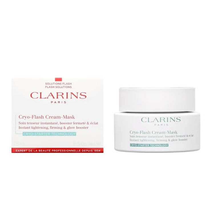 Clarins - Cryo-Flash Cream-Mask - Soin Tenseur Instantané, Booster Fermate & Éclat - Instant Tightening, Firming & Glow Booster - Cryo-Starter Technology