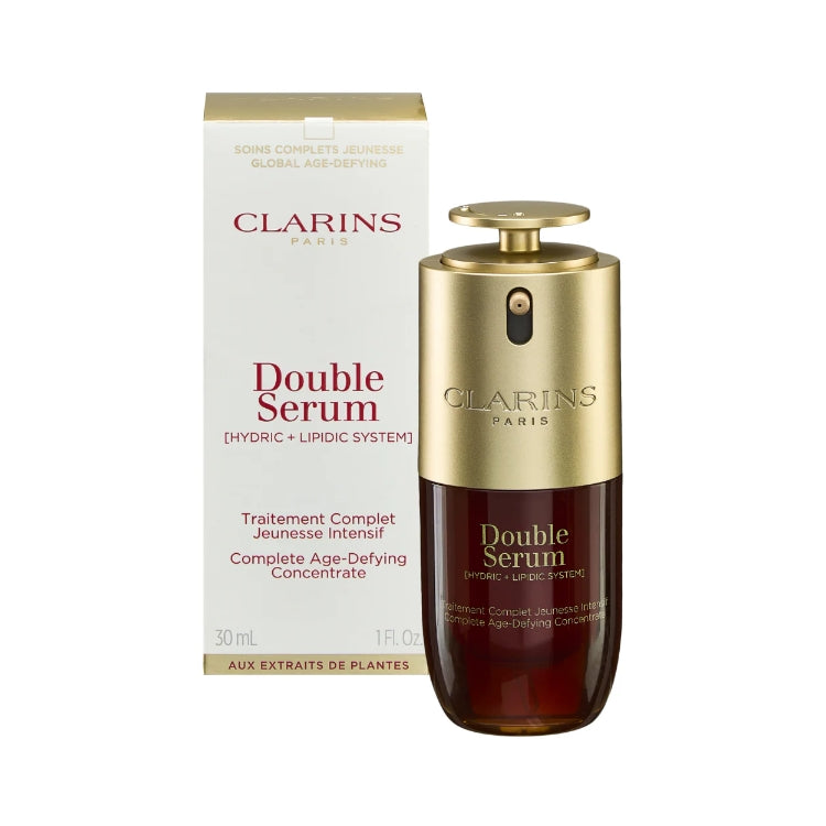 Clarins - Double Serum [Hydric + Lipidic System] - Traitement Complet Jeunesse Intensif - Complete Age-Defying Concentrate