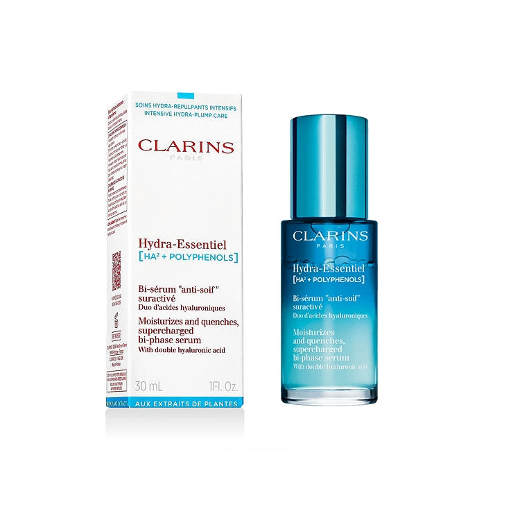 Clarins - Hydra-Essentiel - [HA² +Polyphenols] Bi-Sérum "Anti-Soif" Suractive - Duo D'Acides Hyaluroniques - Moisturizes And Quenches Superchatged - Bi-Phase Serum With Double Hyaluronic Acid