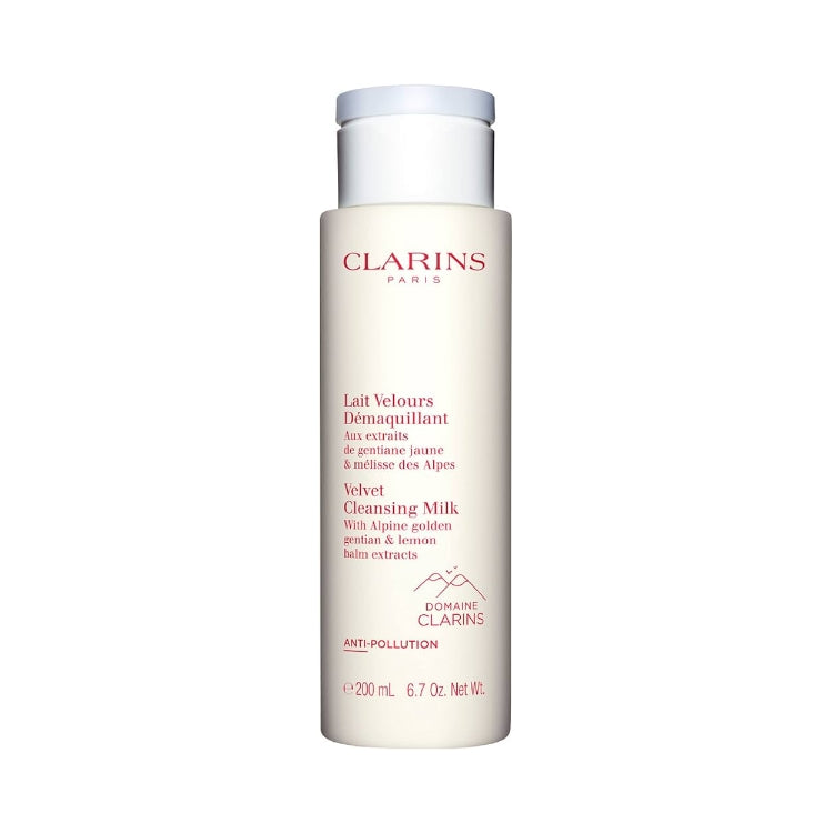 Clarins - Lait Velours Démaquillant Aux Extraits De Gentiane Jaune & Mélisse Des Alpes - Velvet Cleansing Milk - With Alpine Golden Gentian & Lemon Balm Extracts