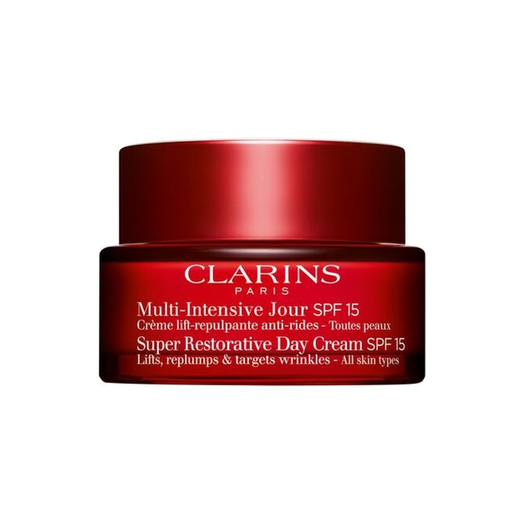 Clarins - Multi-Intensive Jour - Crème Lift-Repulpante Anti-Rides - Toutes Peaux - Super Restorative Day Cream - Lifts, Replumps & Targets Wrinkles - All Skin Types - SPF 15