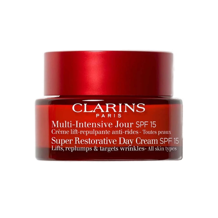 Clarins - Multi-Intensive Jour - Crème Lift-Repulpante Anti-Rides - Toutes Peaux - Super Restorative Day Cream - Lifts, Replumps & Targets Wrinkles - All Skin Types - SPF 15