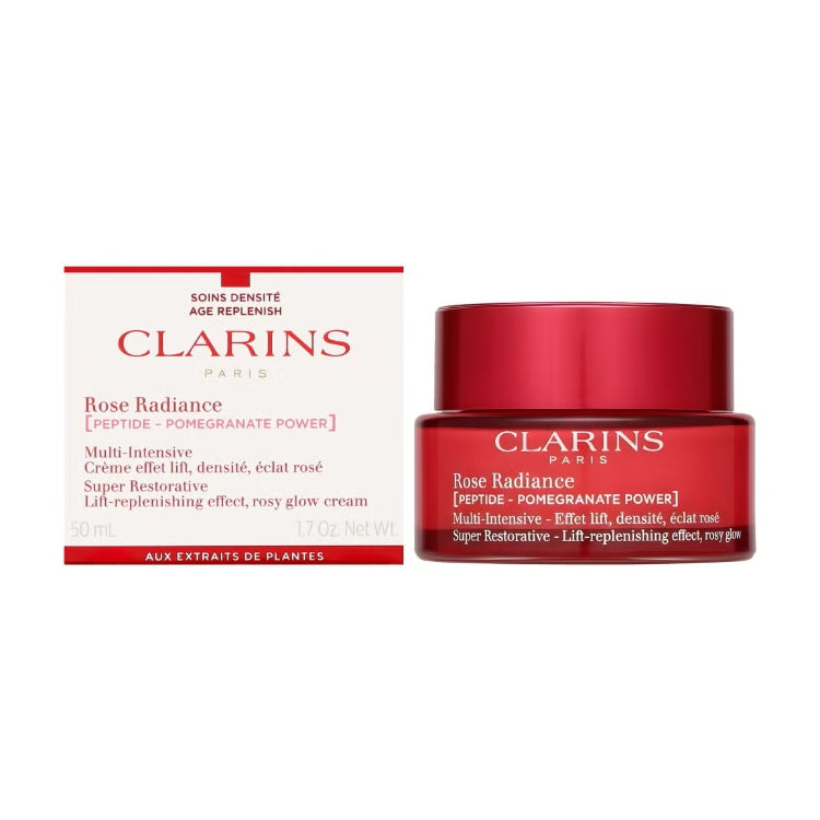 Clarins - Rose Radiance [Peptide - Pomegranate Power] - Multi-Intensive - Effet Lift, Densité, Éclat Rosé - Super Restorative - Lift-Replenishing Effect, Rosy Glow