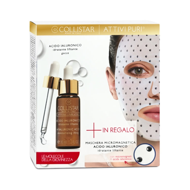 Collistar - Attive Puri - Acido Ialuronico Idratante Liftante - Maschera Micromagnetica Acido Ialuronico Idratante Liftante - Cofanetto donna