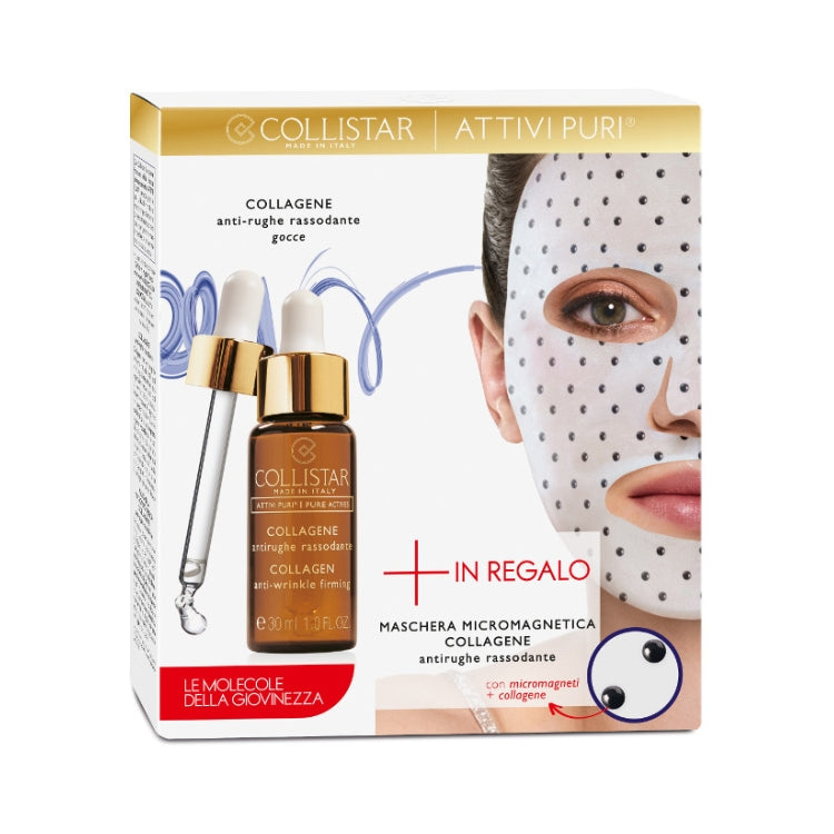 Collistar - Attive Puri - Collagene Antirughe Rassodante - Maschera Micromagnetica Collagene Antirughe Rassodante - Cofanetto donna