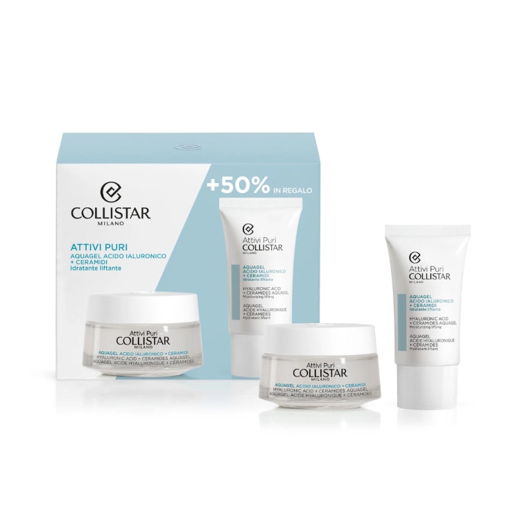 Collistar - Attivi Puri - Aquagel Acido Ialuronico + Ceramidi Idratante Liftante - Cofanetto donna