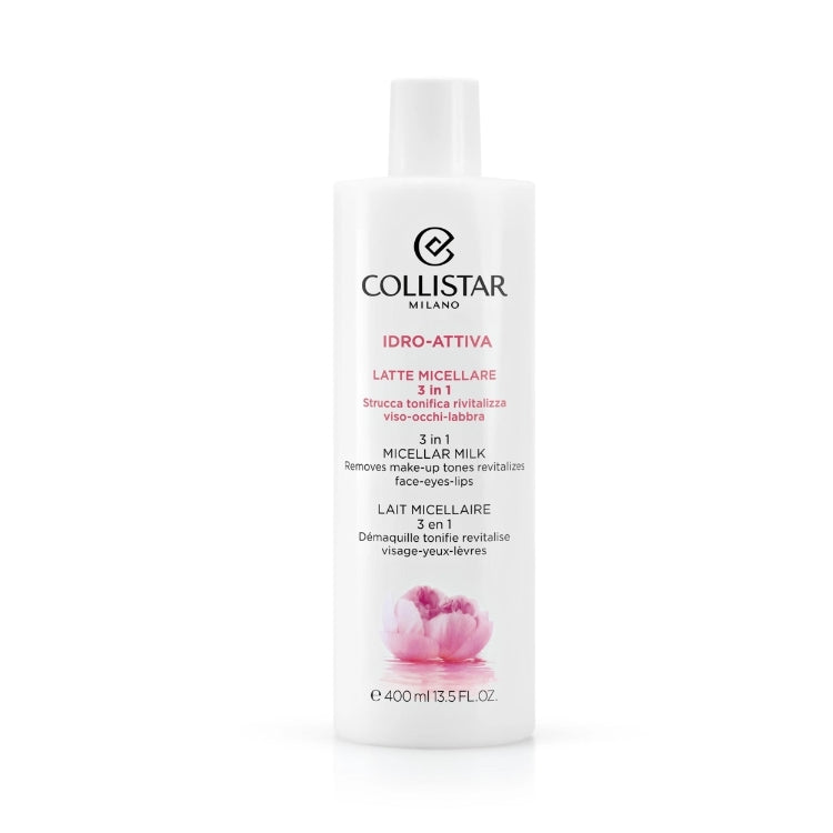 Collistar - Idro-Attiva - Latte Micellare 3 In 1 - Strucca Tonifica Rivitalizza - 3 In 1 Micellar Milk - Removes Make-Up Tones Revitalizes - Lait Micellaire 3 En 1 - Démaquille Tonifie Revitalise