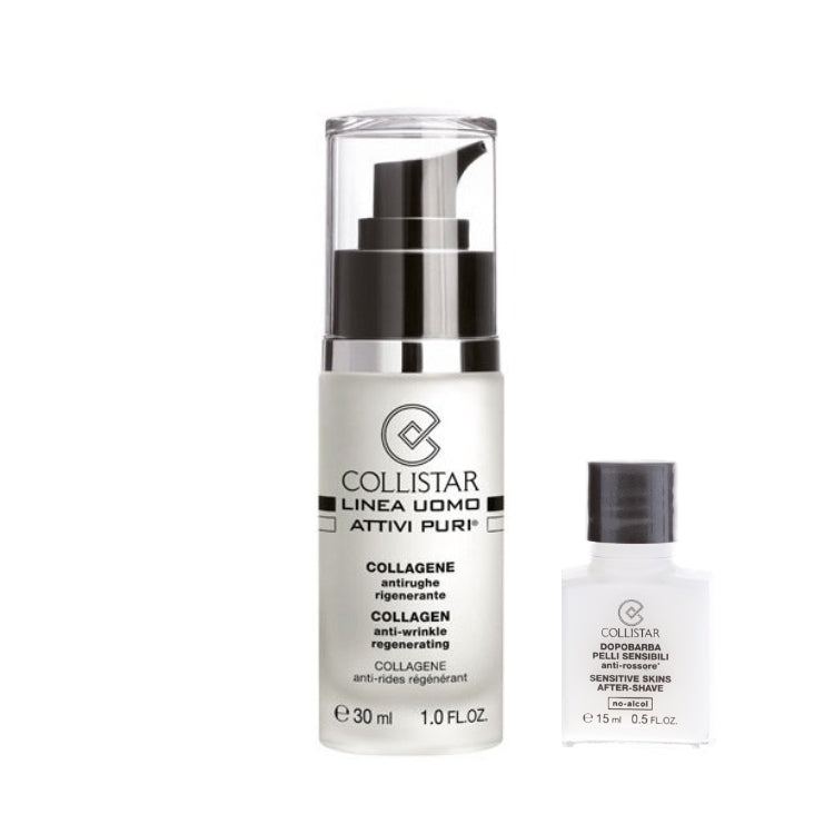 Collistar - Linea Uomo - Attivi Puri - Collagene Antirughe Rigenerante - Collagen Anti-Wrinkle Regenerating - Collagene Anti-Rides Régènérant - Contiene Mini Dopobarba Pelli Sensibili