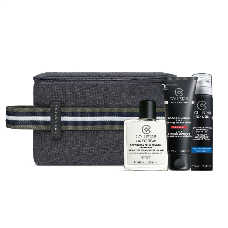 Collistar - Uomo - Dopobarba Pelli Sensibili + Doccia-Shampoo 3 In 1 + Schiuma Da Barba Aderenza Perfetta - Pelli Sensibili - Cofanetto uomo