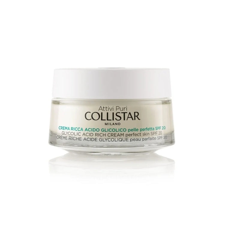 Collistar - Crema Ricca Acido Glicolico - Pelle Perfetta - Glycolic Acid Rich Cream - Perfect Skin - SPF 20