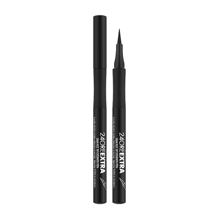 Deborah - 24 Ore Extra - Slim Felt Tip Eyeliner Pen - Punta Feltro Extra Precisa & Facile - Tenuta Tutto Il Giorno - Resistente All'Acqua - Water Resistant