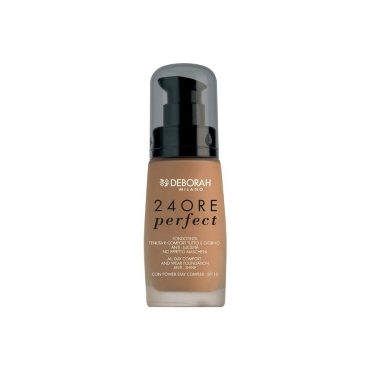Deborah - 24 Ore Perfect - Fondotinta Tenuta E Comfort Tutto Il Giorno - Anti-Lucidità - No Effetto Maschera - SPF 10