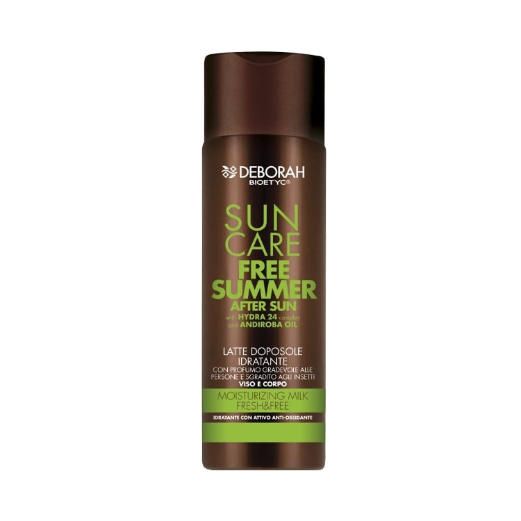 Deborah - Bioetyc - Sun Care Free Summer After Sun With Hydra 24 Complex And Andiroba Oil - Latte Doposole Idratante - Viso E Corpo - Moisturizing Milk Fresh&Free