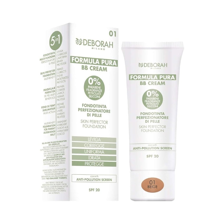 Deborah - Formula Pura - BB Cream - Fondotinta Perfezionatore Di Pelle - Skin Perfector Foundation - SPF 20