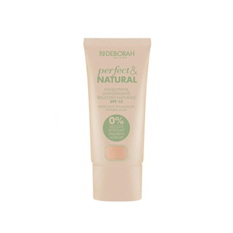 Deborah - Perfect&Natural - Fondotinta Uniformante Risultato Naturale - Perfecting Foundation Natural Look - SPF 15