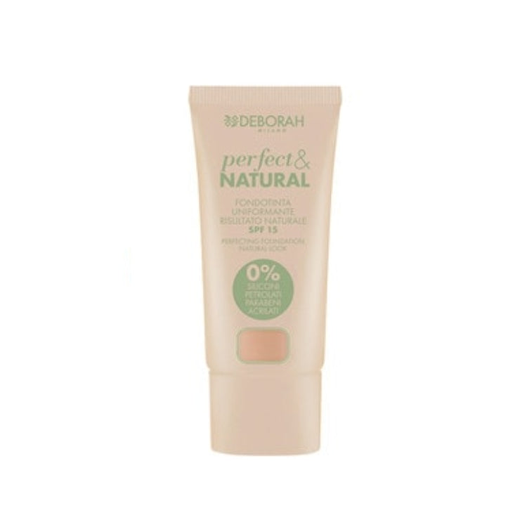 Deborah - Perfect&Natural - Fondotinta Uniformante Risultato Naturale - Perfecting Foundation Natural Look - SPF 15