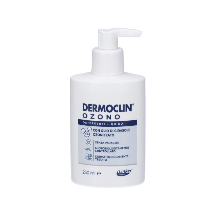 Dermoclin - Ozono Detergente - Con Olio Di Girasole Ozonizzato - Senza Parabeni - Microbiologicamente Controllato - Dermatologicamente Testato