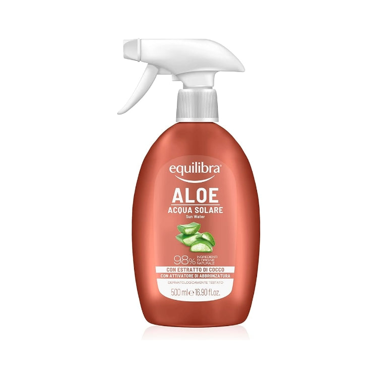 Equilibra - Aloe - Acqua Solare - Sun Water - Con Estratto di Cocco - Con Attivatore di Abbronzatura