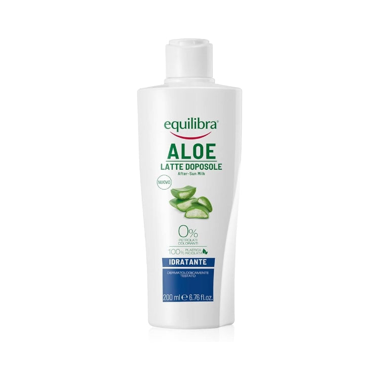 Equilibra - Aloe - Latte Doposole - After-Sun Milk - 0%Petrolati 39% Plastica Riciclata - Idratante