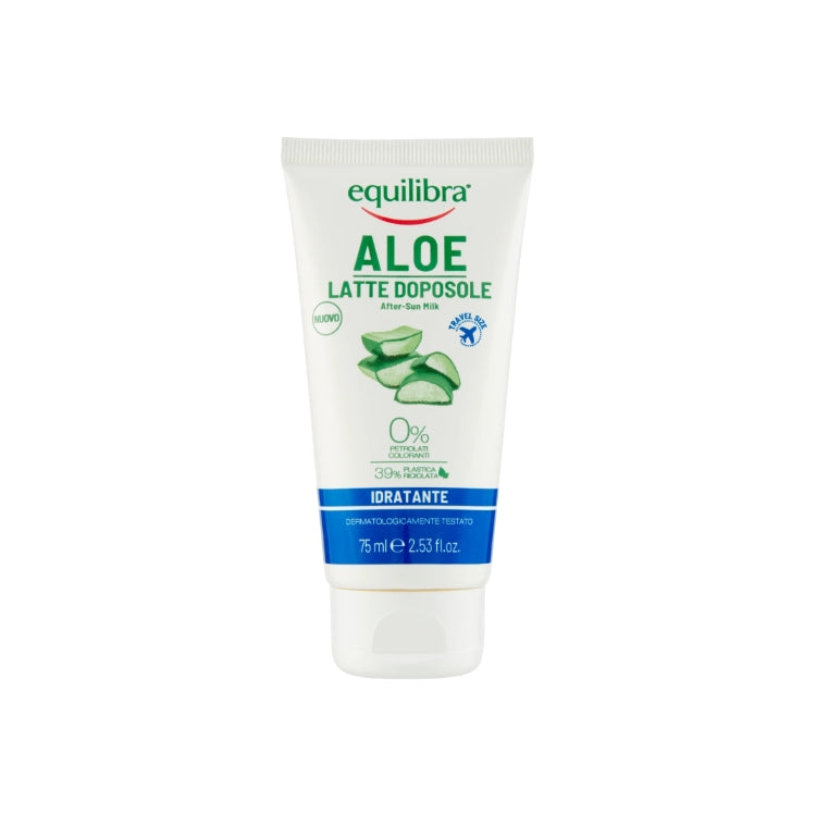 Equilibra - Aloe - Latte Doposole - After-Sun Milk - 0%Petrolati 39% Plastica Riciclata - Idratante
