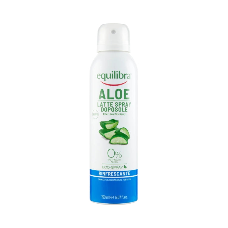 Equilibra - Aloe - Latte Spray Doposole - After-Sun Milk Spray - 0%Petrolati Alcol - Rinfrescante