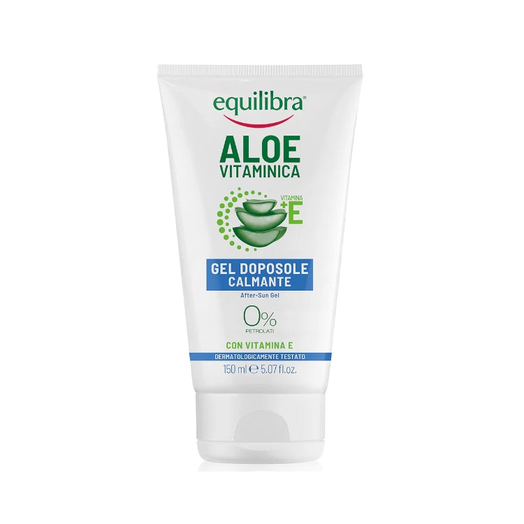 Equilibra - Aloe Vitaminica - Gel Doposole Calmante - After-Sun Gel - 0%Petrolati Con Vitamina E