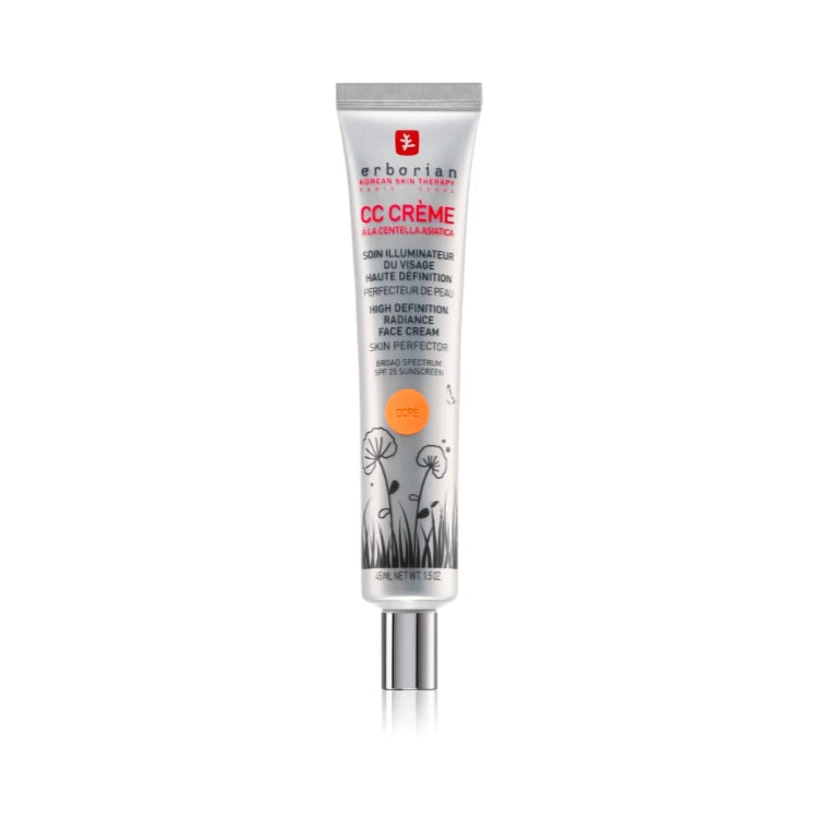 Erborian - Korean Skin Therapy - CC Crème À La Centella Asiatica - Soin Illuminateur Du Visage Haute Définition - Perfecteur De Peau - High Definition Radiance Face Cream - Skin Perfector - Broad Spectrum - SPF 25 Sunscreen