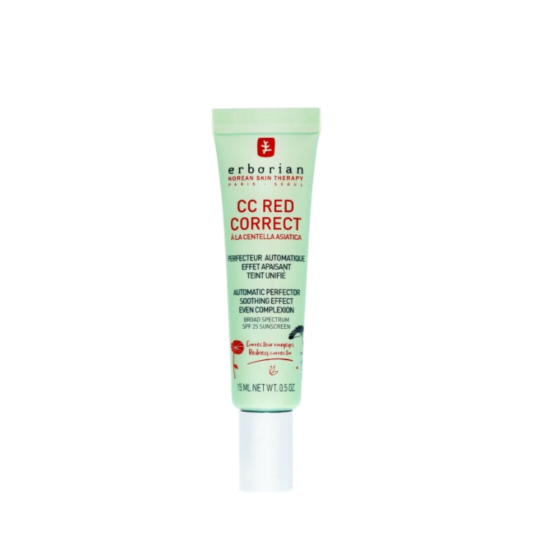 Erborian - Korean Skin Therapy - CC Red Correct - À La Centella Asiatica - Perfecteur Automatique Effet Apaisant Teint Unifié - Automatic Perfector Soothing Effect Even Complexion - Broad Spectrum - SPF 25 Sunscreen