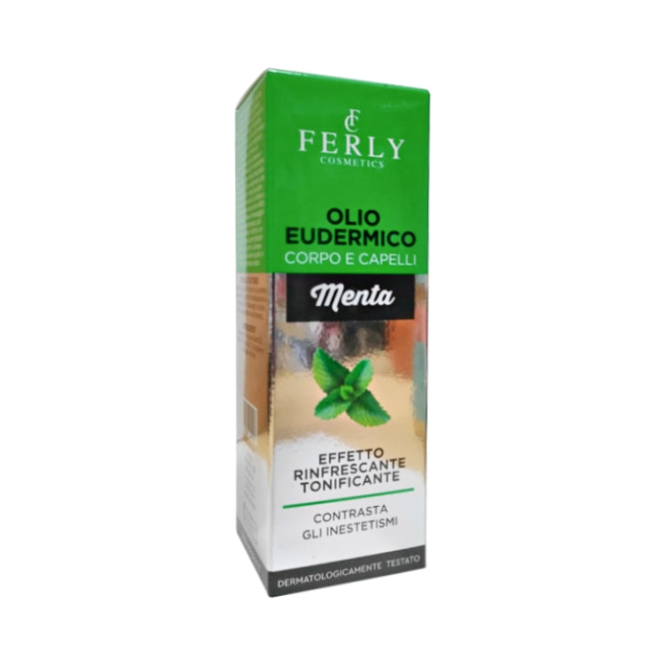 Ferly Cosmetics - Olio Eudermico - Corpo & Capelli - Menta - Effetto Rinfrescante Tonificante - Contrasta Gli Inestetismi - Dermatologicamente Testato