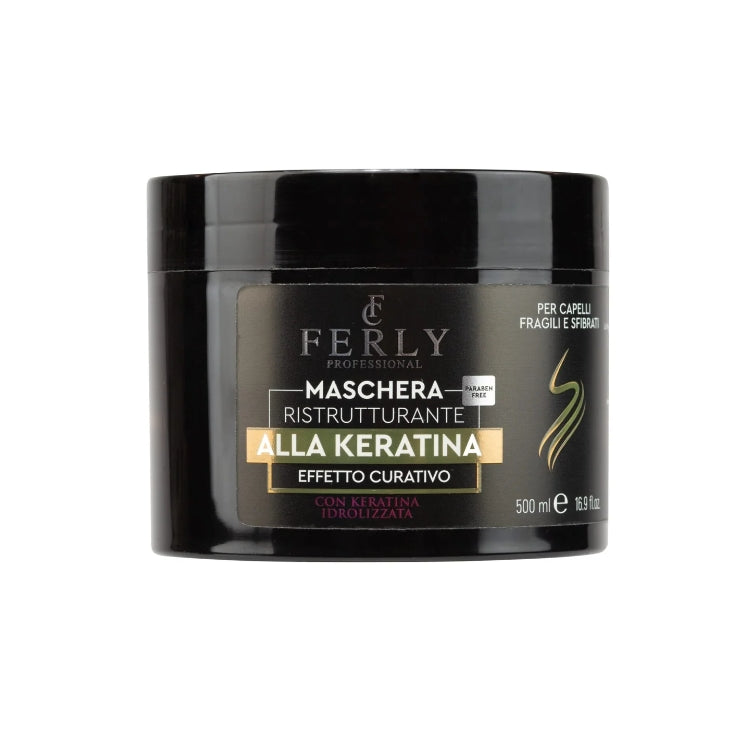 Ferly Professional - Maschera Ristrutturante Alla Keratina - Effetto Curativo - Con Keratina Idrolizzata