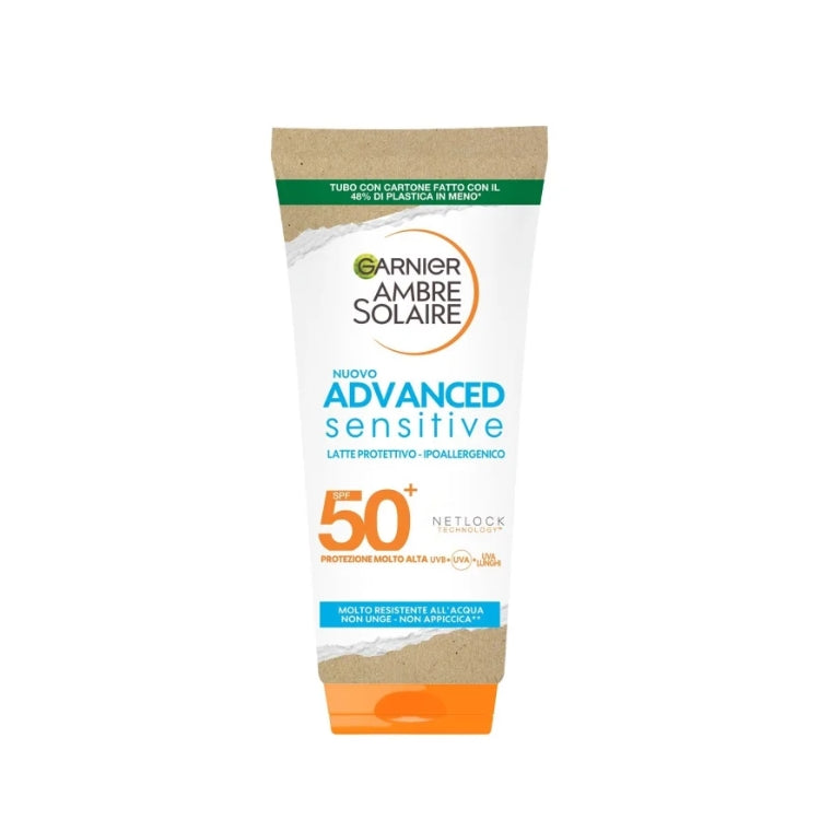 Garnier - Ambre Solaire - Nuovo Advanced Sensitive - Latte Protettivo - Ipoallergenico - SPF 50+