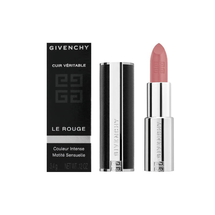 Givenchy - Le Rouge - Cuir Véritable - Genuine Leather - Couleur Intense Matité Sensuelle - Intense Color Sensuously Mat Lip Color