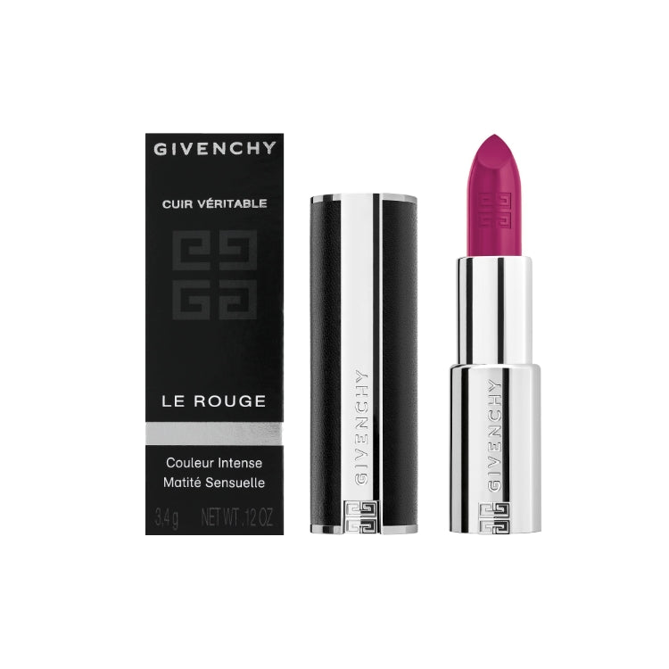 Givenchy - Le Rouge - Cuir Véritable - Genuine Leather - Couleur Intense Matité Sensuelle - Intense Color Sensuously Mat Lip Color