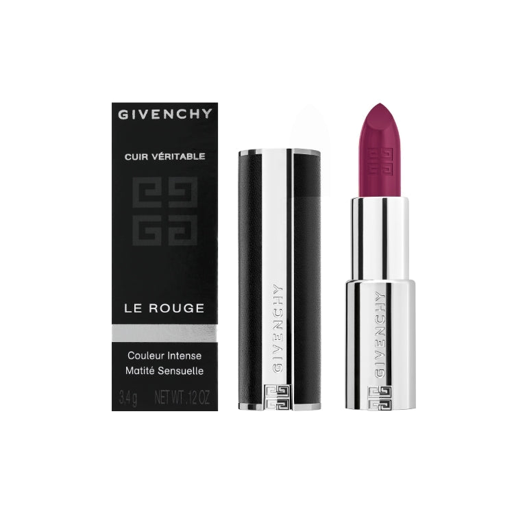 Givenchy - Le Rouge - Cuir Véritable - Genuine Leather - Couleur Intense Matité Sensuelle - Intense Color Sensuously Mat Lip Color