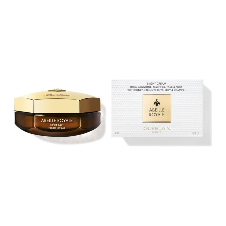 Guerlain - Abeille Royale - Crème Nuit - Raffermit Lisse Galbe Visage & Cou -  Aux Miels Gelée Royale Exclusive & Vitamine E - Night Cream - Firms Smoothes Redefines Face & Neck - With Honey Exclusive Royal Jelly & Vitamin E