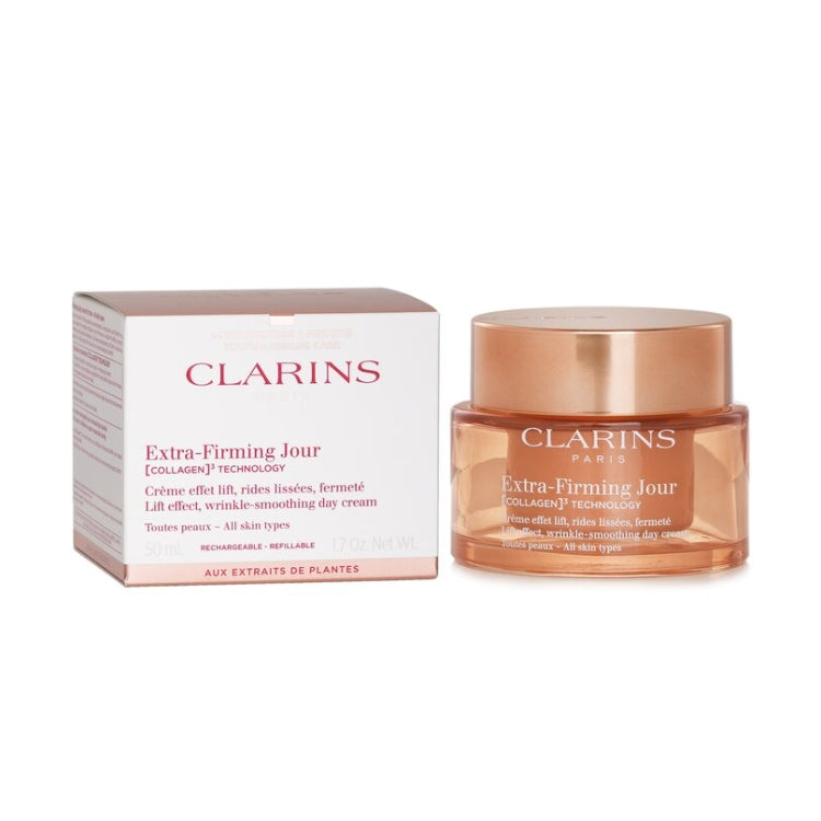 Clarins - Extra-Firming Jour - [COLLAGEN]³ Technology - Crème Effet Lift, Rides Lissées, Fermeté - Lift Effect, Wrinkle-Smoothing Day Cream - Toutes Peaux - All Skin Types