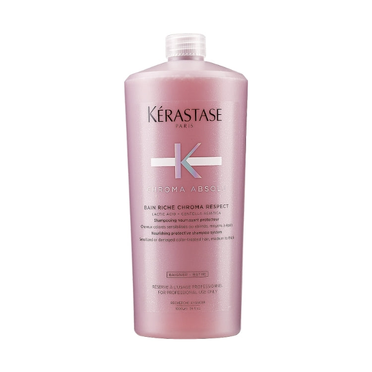 Kérastase - Chroma Absolu - Bain Riche Chroma Respect - Lactic Acid + Centella Asiatica - Shampooing Nourrissant Protecteur - Nourishing Protective Shampoo System