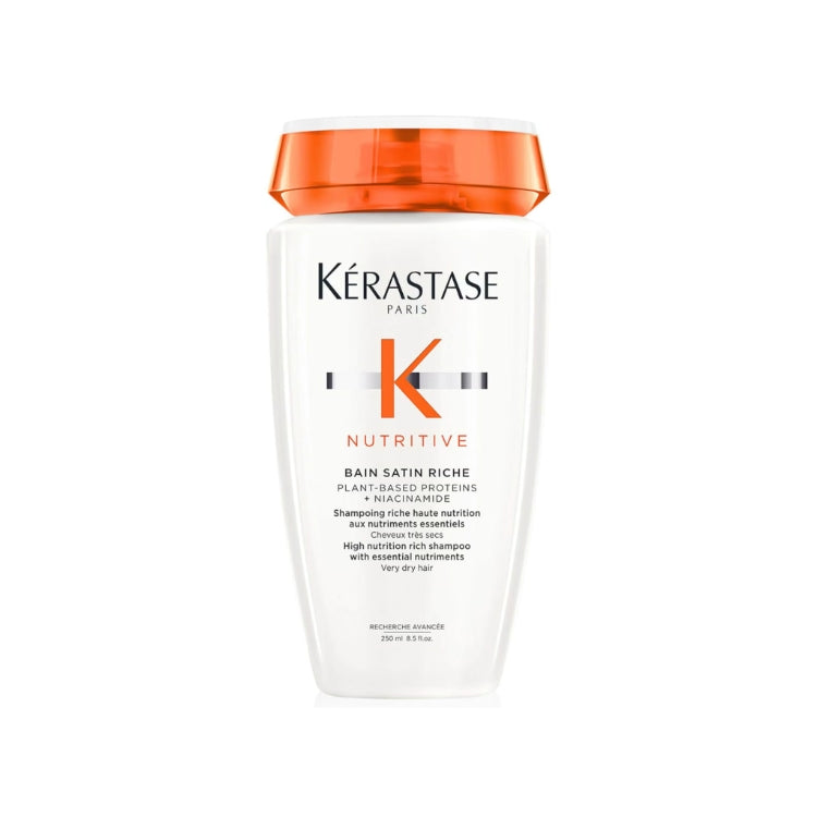 Kérastase - Nutritive - Bain Satin Riche - Plant-Based Proteins + Niacinamide - Shampoing Riche Haute Nutrition Aux Nutriments Essentiels - Cheveux Très Secs - High Nutrition Rich Shampoo With Essential Nutriments - Very Dry Hair
