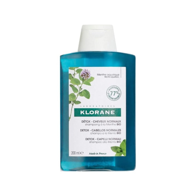 Klorane - Détox-Cheveux Normaux - Shampoing À La Menthe Bio - Detox-Capelli Normali - Shampoo Alla Menta Bio