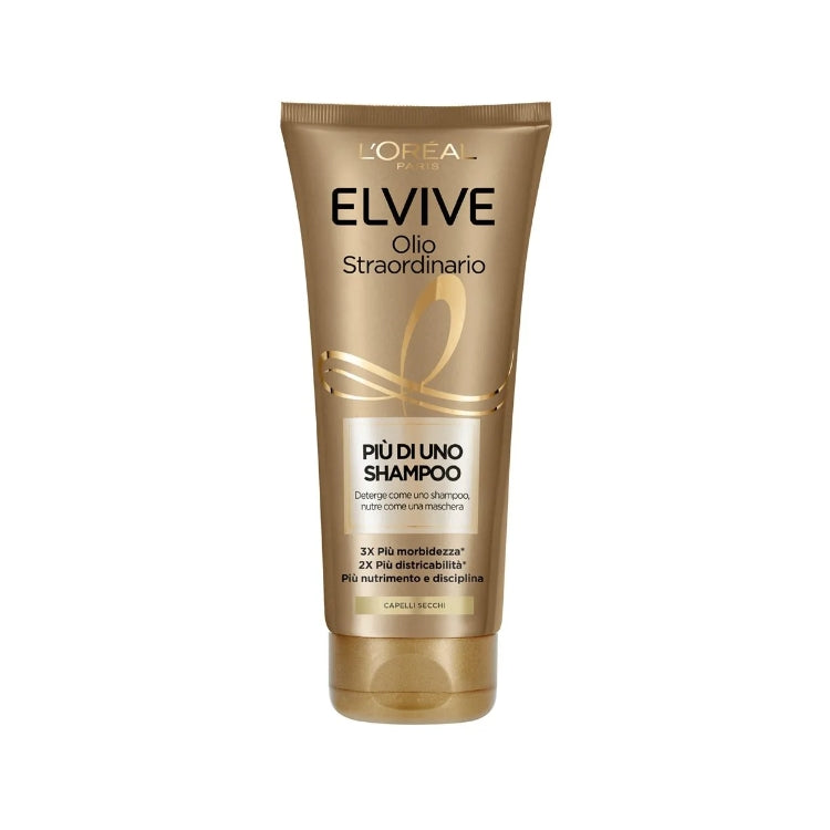 L'Oréal Paris - Elvive - Olio Straordinario - Più Di Uno Shampoo - Deterge Come Uno Shampoo - Nutre Come Una Maschera - Capelli Secchi